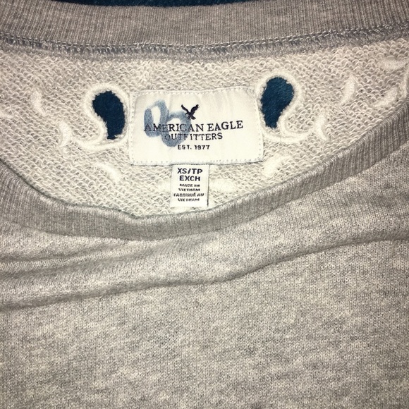 American Eagle Outfitters Gray Embroidered Sweater - Picture 7 of 8